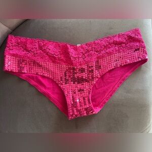 Never Worn VS Pink Sequin Lace Panties